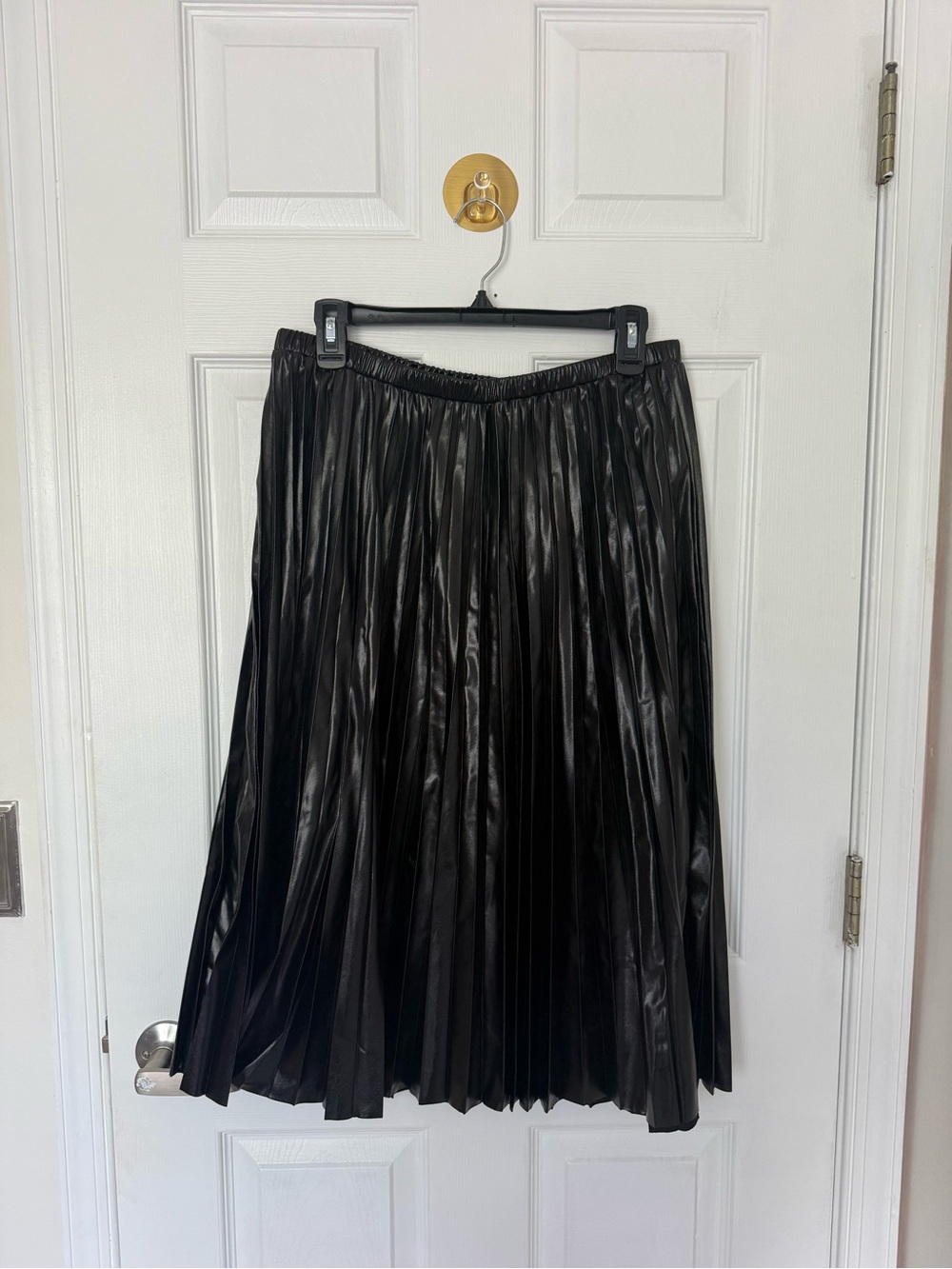 RACHEL Rachel Roy Black Pleated Midi Skirt
